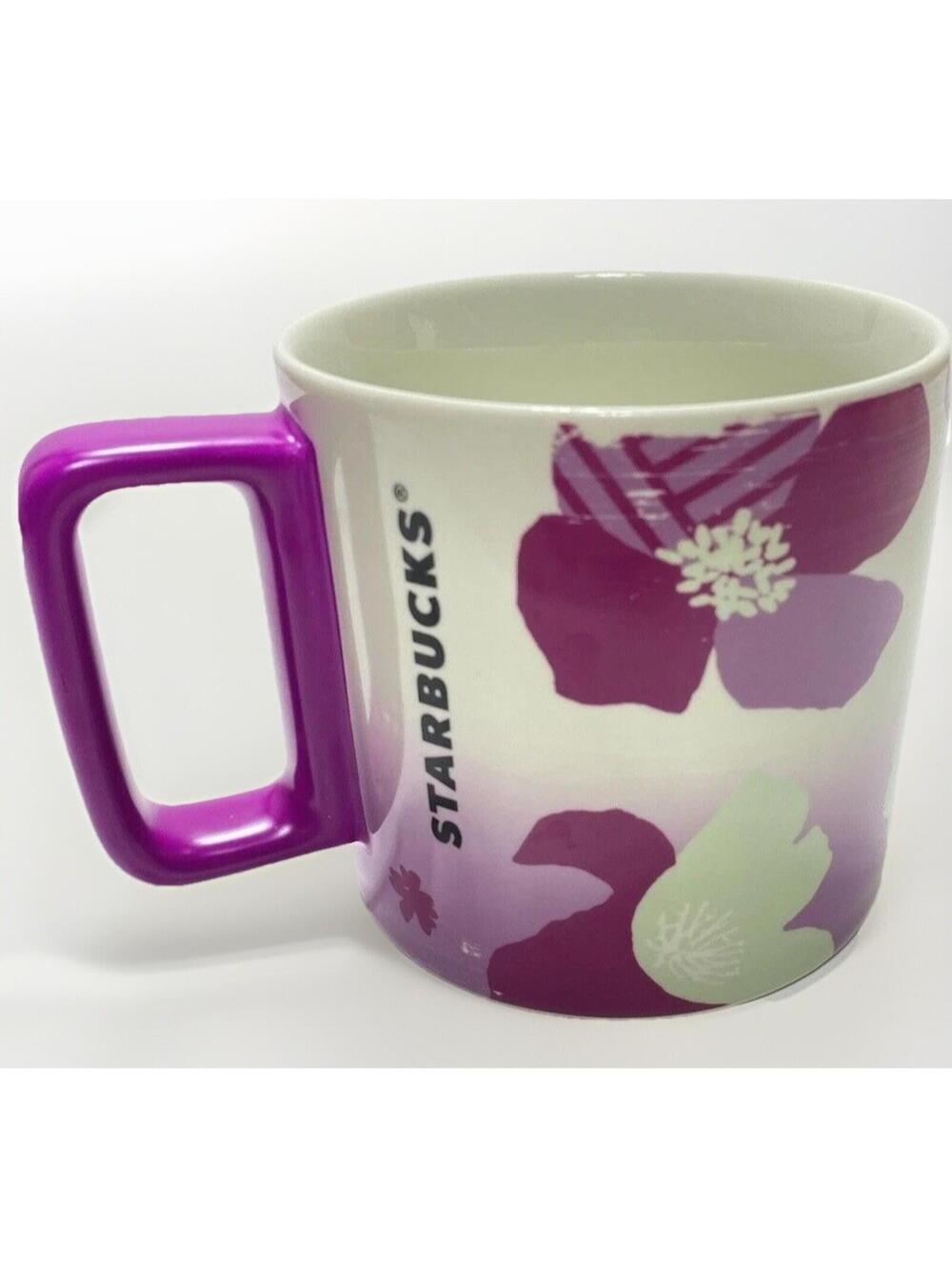 Starbucks Coffee Mug Purple Pink 12oz 2022 Spring Flowers Collector’s Mug